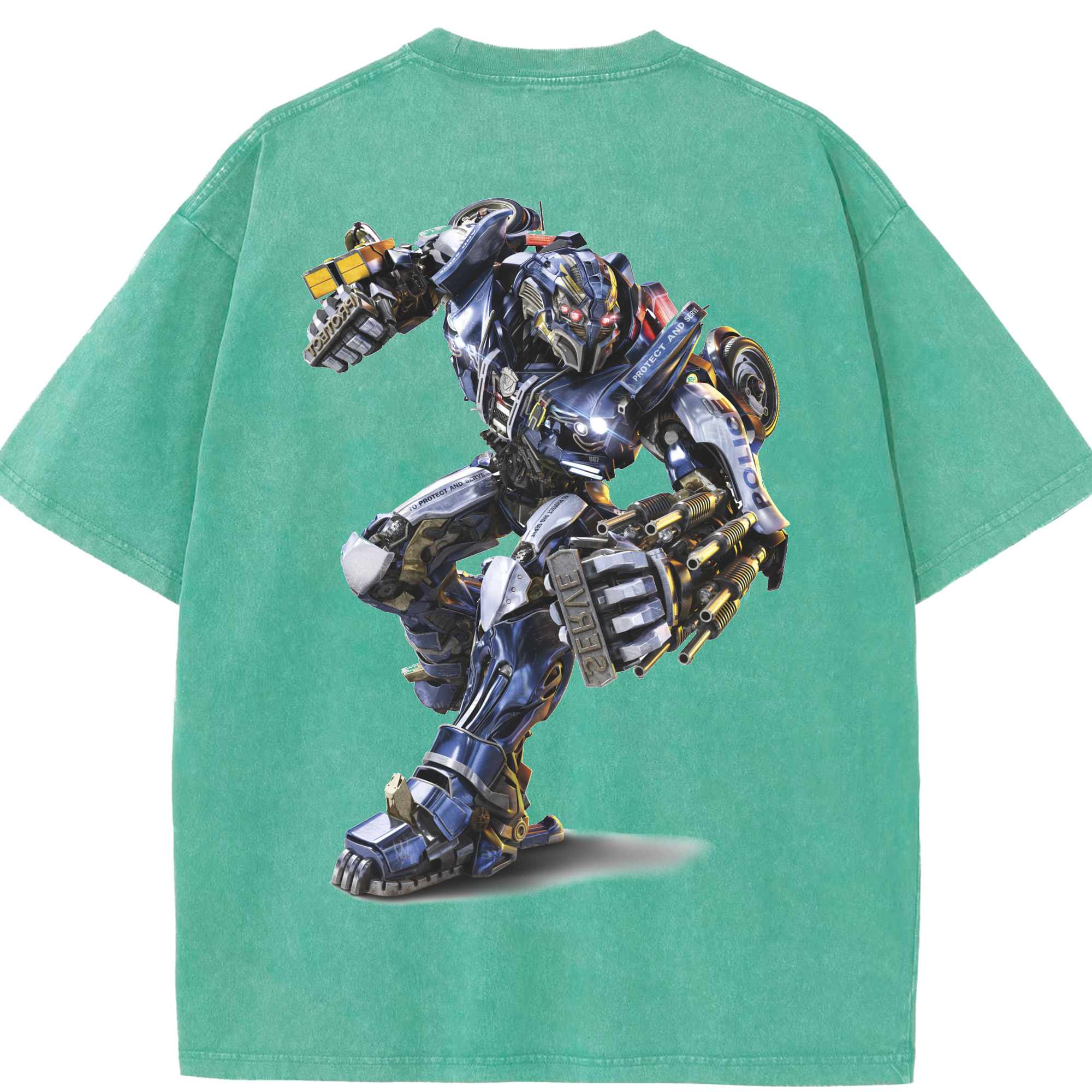 （画像用）  綿100% ヴィンテージ風 半袖Tシャツ（背面プリント）